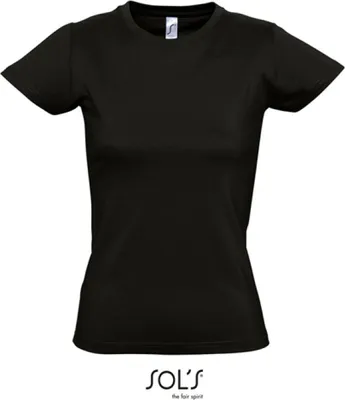 Produktbild von SOLs 11502 | Imperial Women / Damen T-Shirt - Farbe: Deep Black - Größe: S