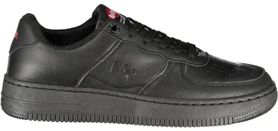 Produktbild von Schwarze Herrensportschuhe mit Schnürung und Kontrastdetails