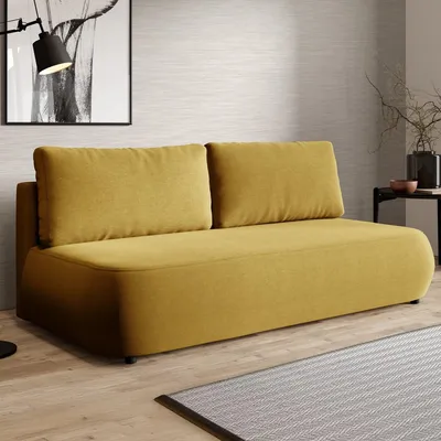 Immagine prodotto di Brugnato - Divano Letto 2 Posti, 210x106 cm Giallo, Contenitore