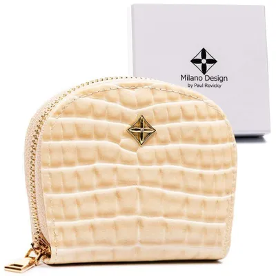 Obrázek produktu pro Milano Design dámská peněženka na zip z  béžová 10 cm