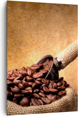 Produktbild von Bild auf Leinwand - Leinwandbild - Einteilig - Kaffee Getreide geröstet - 70x100cm - Wand Bild - Wanddeko - Wandbilder - Leinwanddruck - Wanddekoration - Leinwand bilder - Wandbild - PA70x100-2536