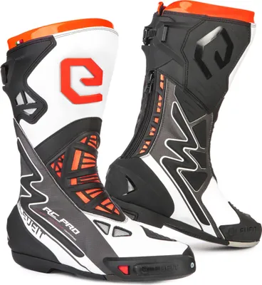Produktbild von Eleveit RC Pro Motorradstiefel Farbe: Weiß/Orange, Grösse: 42