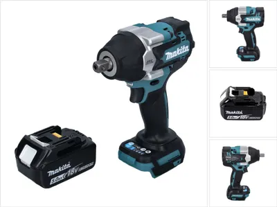 Produktbild von Makita DTW 701 T1 Akku Schlagschrauber 18 V 700 Nm 1/2" XPT Brushless + 1x Akku 5,0 Ah - ohne Ladegerät