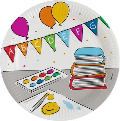 Produktbild von 52 Teile Schulanfang Einschulung Party Deko Set für 16 Personen