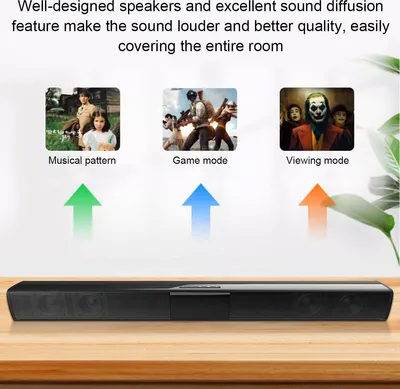 Produktbild von Bluetooth5.0 Soundbar für TV Heimkino 3D Surround Subwoofer Lautsprecher 20W