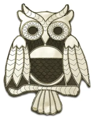 Produktbild von xxl Eule Tier Kinder - Aufnäher, Applikationen, Patches, Flicken, Zum Aufnähen, Größe: 29,8 x 20,1 cm