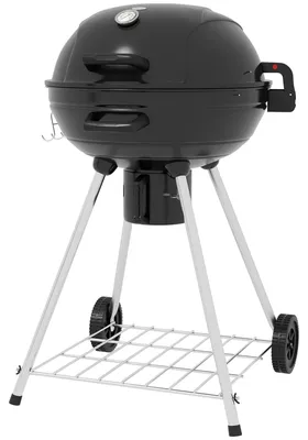 Image de Bol Grill - Barbecue au charbon de bois - Four à barbecue - Cuisine extérieure - Barbecue rond - Surface de cuisson de 54 cm