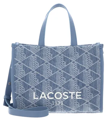 Image de LACOSTE sac à épaule sac à épaule bandoulière Heritage Jacquard Shopping Bag Tradewinds bleu clair