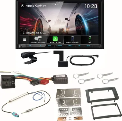 Produktbild von Kenwood DMX8021DABS Android Auto CarPlay Einbauset für T5 2003-2015 Multivan