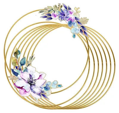 Produktbild von 8 Stück 25 cm Metallringe in Gold - Deko-Ringe, Makramee-Ringe, Traumfänger-Ringe, Kranzringe, Wandbehänge, Hochzeitskränze, Blumenreifen usw.