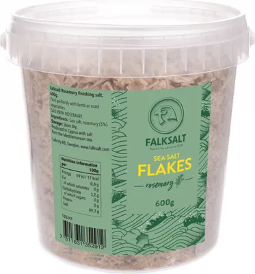 Obrázek produktu pro Mořská vločková sůl rozmarýnová 600g Falksalt