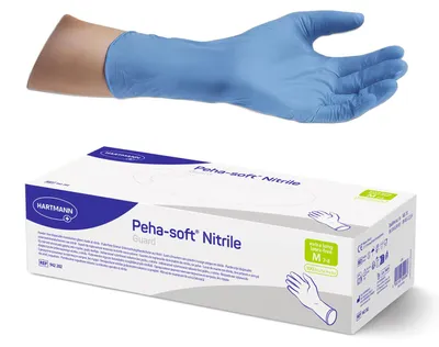 Produktbild von Hartmann Peha-soft nitrile guard Untersuchungshandschuhe blau Gr. M