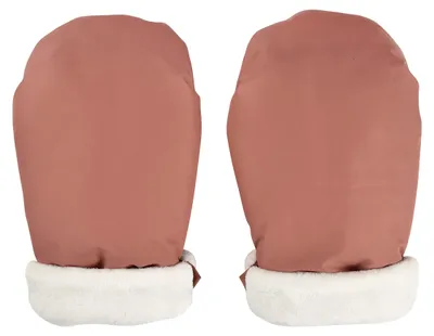 Productafbeelding van BÉABA, wanten/handschoenen/beschermende handschoenen voor kinderwagens, bescherming tegen regen/sneeuw, met rits, ultrawarm, zacht, gevoerd met fleece, winddicht, waterdicht, ademend, terracotta