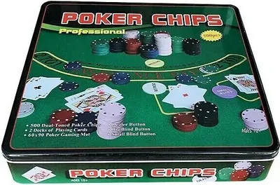 Produktbild von Pegasi Pokerset 500 Chips in Metalldose