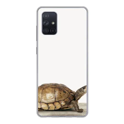 Produktbild von MuchoWow® Handyhülle Schutzhülle Hülle für Samsung Galaxy A51 Schildkröte - Junge - Tiere - Kinder - Mädchen Silikon Softcase Handy Hülle - Schutzabdeckung