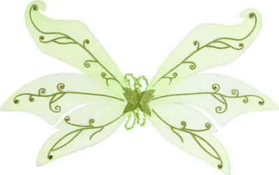 Immagine prodotto di Ali di fata grandi elfo glitter verde chiaro 106x72cm - Taglia unica