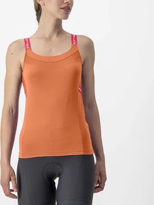 Image de Maillot de cyclisme sans manches CASTELLI - BAVETTE LADY - Orange M