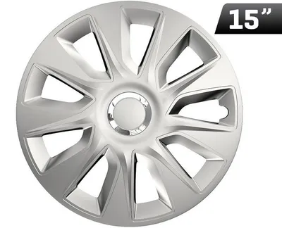 Obrázek produktu pro Kryty kol Stratos RC stříbrné 15", 4 ks