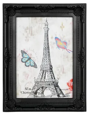 Image de Mein Landhaus cadre photo baroque 20x25 cm noir antique pour montage mural