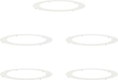 Produktbild von vidaXL geeignet für flache Baumringe 5 Stk. Weiß Ø90/120 cm Stahl