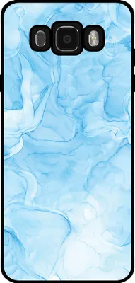 Immagine prodotto di Smartphonica Custodia per telefono adatta a Samsung Galaxy J7 2016 con stampa in marmo - Custodia posteriore in TPU con design in marmo - Azzurro