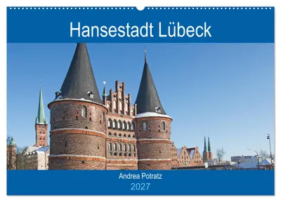Produktbild von Hansestadt Lübeck / Geburtstagskalender (Wandkalender 2027 DIN A2 quer), CALVENDO Monatskalender