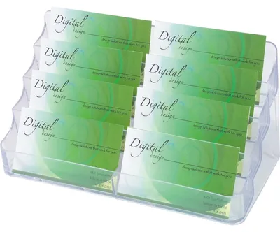 Obrázok produktu pre deflecto 70801 deflecto puzdro na vizitky, 8 priehradiek, číre