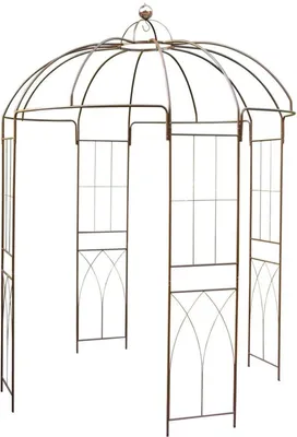Produktbild von Rosenpavillon Metall 270 Höhe Rankhilfe Rankgitter Rosenbogen aus Eisen, 270 x 200 x 200 cm, Gartenlaube, romantischer Gartenpavillon für Kletterpflanzen, Jasmin Hochzeitsbogen