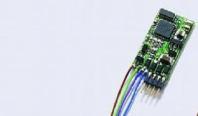 Produktbild von Kres DCC-Funktionsdecoder mit 4 Anschlusskabeln + 4 pol. Stecker passend für NEM