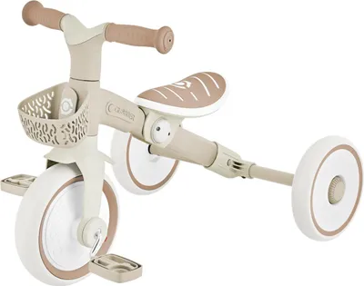 Image de GLOBBER LEARNING TRIKE 2in1 PLUS ECO - Tricycle et vélo d'exercice pour enfants, 8/7 pouces, selle TPR réglable en hauteur, taupe