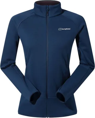 Dunkelblaue Heuberg Polartec Jacke von Berghaus für Damen; mit durchgehendem Reißverschluss und langen Ärmeln.