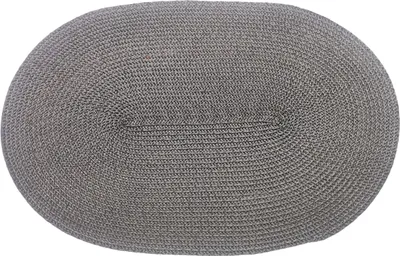 Produktbild von Ovale, geflochtene Platzsets 30 x 45 cm, Tischsets für Esstische, natürlich gewebt, hitzebeständig (oval, dunkelgrau)