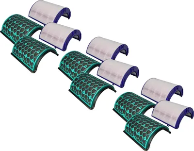 Produktbild von vhbw 6-teiliges Filter-Set kompatibel mit Dyson Hot + Cool Autoreact HP7A Luftreiniger - HEPA-Filter, Aktivkohlefilter