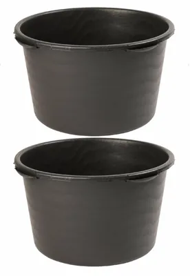 Immagine prodotto di 2x Secchio per malta Uniqat 40 litri nero
