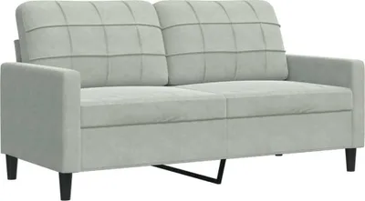 Produktbild von vidaXL 2-Sitzer-Sofa Hellgrau 140 cm Samt