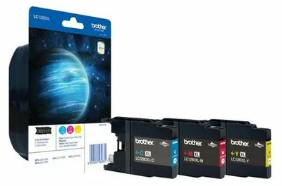 Produktbild von Brother LC1280XLRBWBP Druckerpatrone 3 Stück(e) Original Cyan, Magenta, Gelb