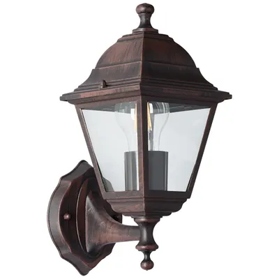 Produktbild von Außen Wandlampe, 31 x 14 x 19 cm, E27, max. 60 W, IP44, Metall/Glas
