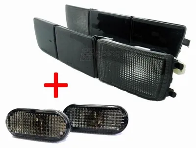 Für VW Golf 3 III Frontblinker Blinker Nebelscheinwerfer + Seitenblinker SCHWARZ in der Farbe SCHWARZ von Goingfast