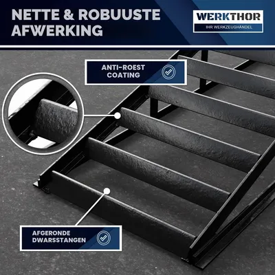 Productafbeelding van Hydraulische Oprijplaat Auto - Set Van 2 - Verstelbaar 27-37,5 Cm Hoog