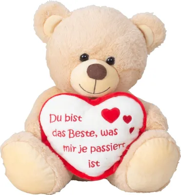 Produktbild von Bär mit Herz Du bist das Beste was mir je passiert ist Kuscheltier 30 cm