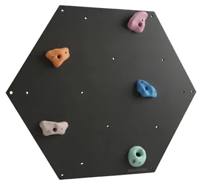Produktbild von Kletterwand Würfel 1 Schwarz - Farbige Griffe