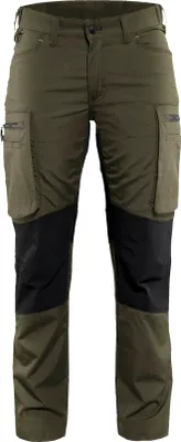 Produktbild von Blakläder Damen Service Bundhose mit Stretch 7159 1845 in div. Farben, Farbe:Waldgrün/Schwarz, Größe:C42