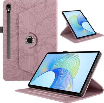 Obrázek produktu pro Pro Samsung Galaxy Tab S10 FE Plus 360° designové pouzdro z umělé kůže, růžové