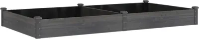 Zdjęcie produktu dla vidaXL Podwyższone łóżko z wkładem szare 240x120x25 cm z litego drewna jodłowego