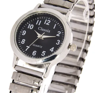Produktbild von Damen Classix mit Zugband Farbe silber schwarz 29mm