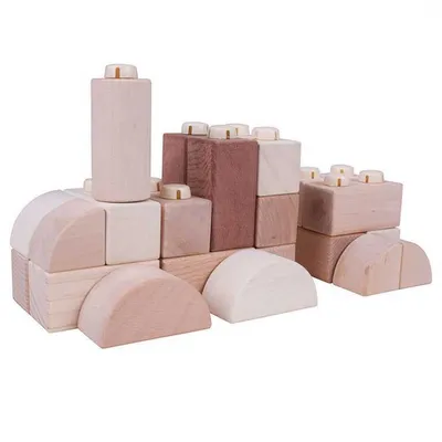 Produktbild von BigJigs Holz Click Bausteine - Konstruktionsspielzeug - 100 Stück