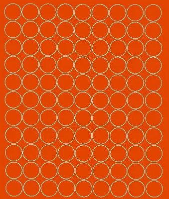 Obrázok produktu pre Kruhové nálepky, priemer 2 cm, bodky, 99 kusov, oranžová matná
