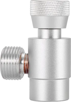 CO2 Fülltank Zylinder Nachfülladapter Verbindungssatz für SodaStream (Silber ohne Messgerät)