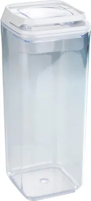 Produktbild von DigiRigi® Vorratsdose 1,7 L – quadratisch & stapelbar, transparent mit Sichtfenster, luftdichter Deckel (Silikondichtung), lebensmittelsicherer Kunststoff, 10 x 25,5 x 10 cm
