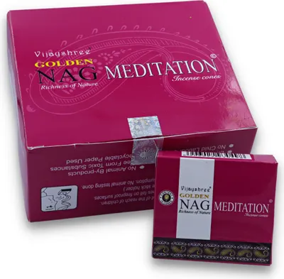 Produktbild von Räucherkegel LAVISA, Meditation, Aromatherapie, Duft, Atmosphäre für Zuhause, Satya, Goloka, Golden Nag (Meditation)